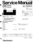 Technics - SLCH-510 - Service manual 